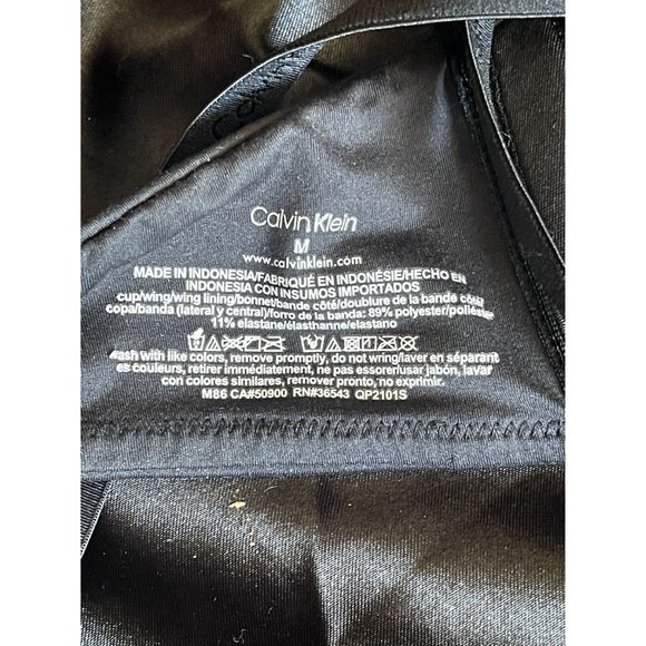 Calvin Klein Bra Size M Black CK - Picture 2 of 3
